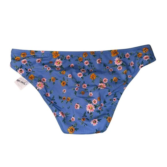 Shade & Shore Floral Bikini Bottoms Womens Size S Blue Multicolor Polyester/Span - Picture 5 of 5